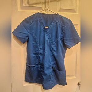 Blue Scrub Top & Pant Set